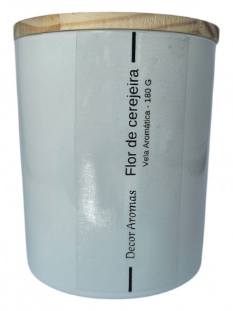 Vela Agata Flor de Cerejeira - 180 Gramas - com tampa Pinus