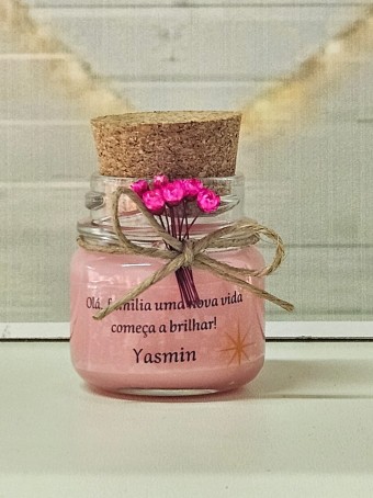 Mini vela aromática lembrancinha - tampa Rolha  - 30 gramas - Personalizada