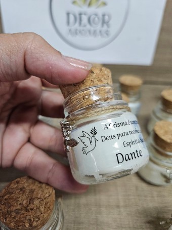 Mini vela aromática lembrancinha - tampa Rolha  - 30 gramas - Personalizada