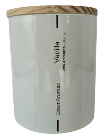 Vela Agata Vanilla - 180 Gramas - com tampa Pinus