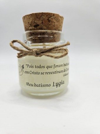 Mini vela aromática lembrancinha - tampa Rolha  - 30 gramas - Personalizada