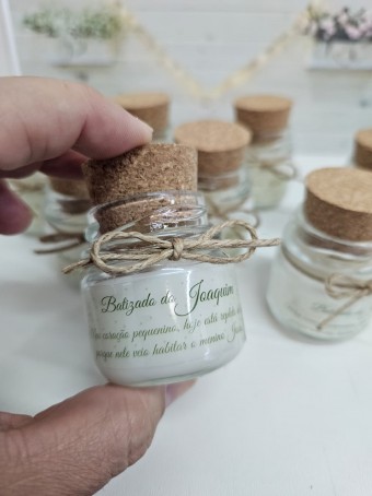 Mini vela aromática lembrancinha - tampa Rolha  - 30 gramas - Personalizada
