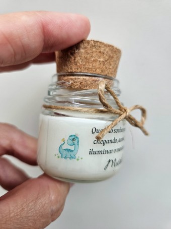 Mini vela aromática lembrancinha - tampa Rolha  - 30 gramas - Personalizada
