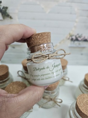 Mini vela aromática lembrancinha - tampa Rolha  - 30 gramas - Personalizada