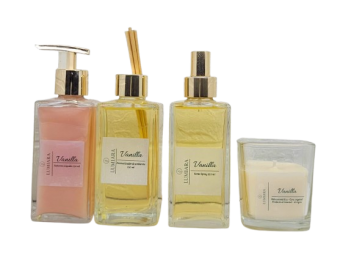 Kit Sabonete Liquido, Aromatizador de ambientes, home spray 250 mls e Vela 100 grs