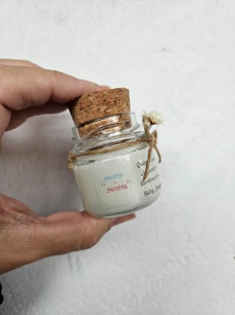 Mini vela aromática lembrancinha - tampa Rolha  - 30 gramas - Personalizada