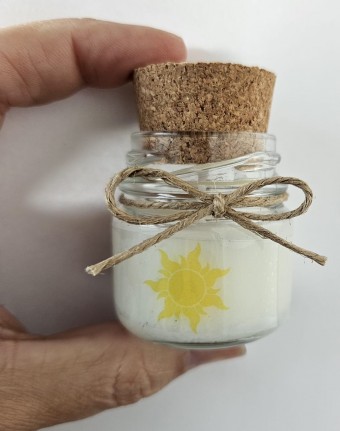 Mini vela aromática lembrancinha - tampa Rolha  - 30 gramas - Personalizada