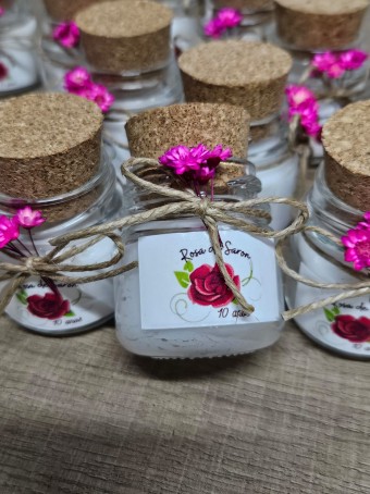 Mini vela aromática lembrancinha - tampa Rolha  - 30 gramas - Personalizada