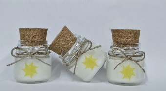 Mini vela aromática lembrancinha - tampa Rolha  - 30 gramas - Personalizada