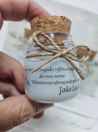 Mini vela aromática lembrancinha - tampa Rolha  - 30 gramas - Personalizada