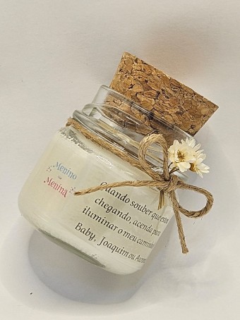 Mini vela aromática lembrancinha - tampa Rolha  - 30 gramas - Personalizada