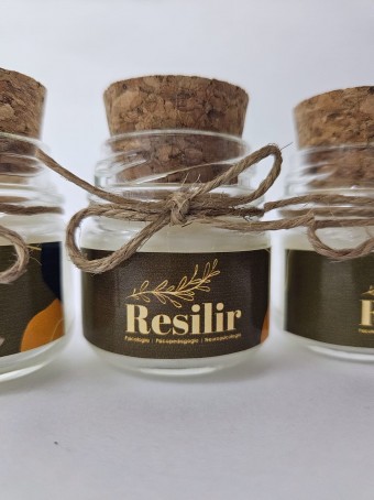 Mini vela aromática lembrancinha - tampa Rolha  - 30 gramas - Personalizada