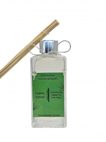 Aromatizador de varetas Square - 250 Mls - Capim Citrus